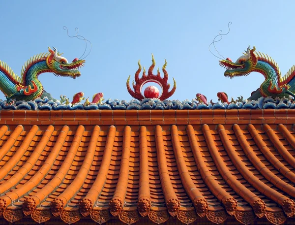 Chińska świątynia dachu — Zdjęcie stockowe