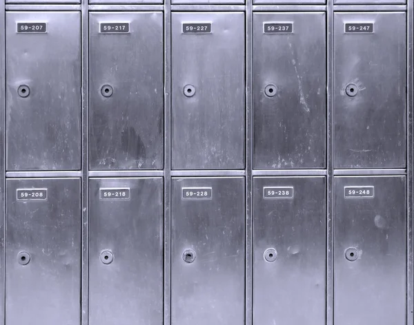 Stalen postboxes — Stockfoto