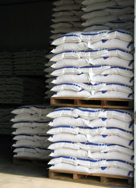 Warehouse with Sacks clipart