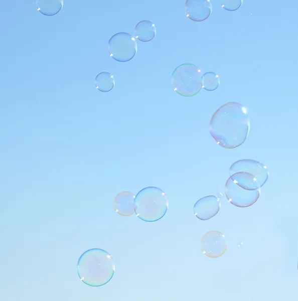 石鹸の泡の浮遊 — ストック写真