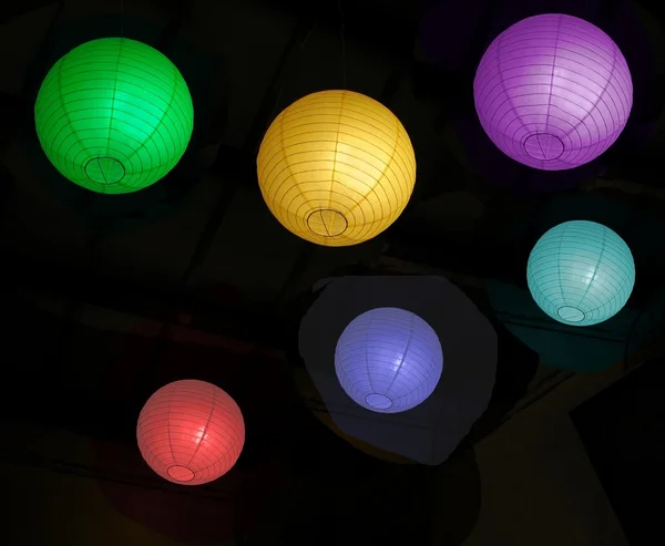 Linternas chinas coloridas — Foto de Stock