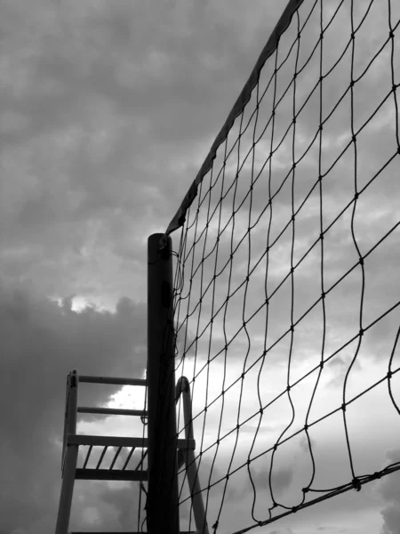 stock image Volleyball Net and Referee Chair