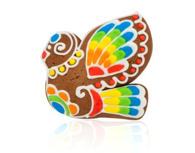 Gingerbread in the form of a bird clipart