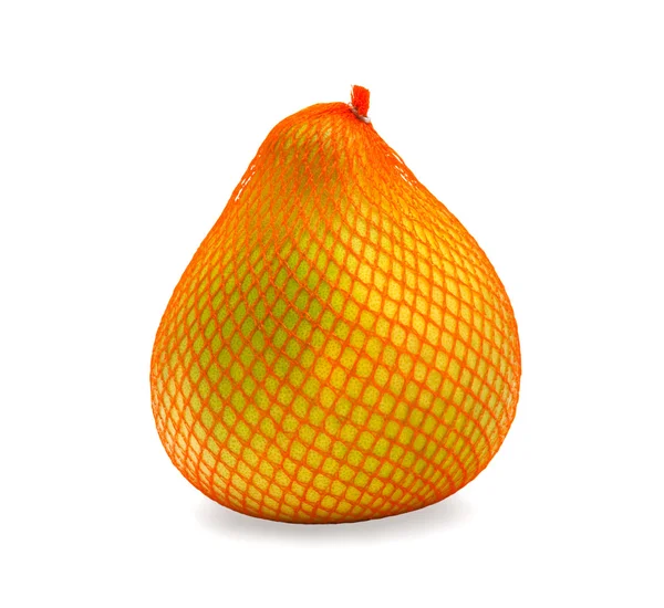 Ripe fruit of pomelo in bag, isolated — Stock Photo, Image