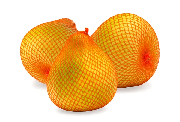 バッグのザボンの 3 つの熟したフルーツ — ストック写真