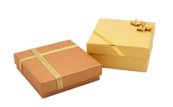 Две подарочные коробки — стоковое фото