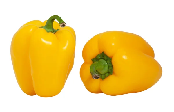 Zwei gelbe Paprika — Stockfoto