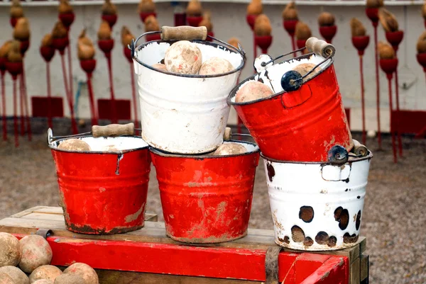 Buckets in a Fair — Stock Photo, Image