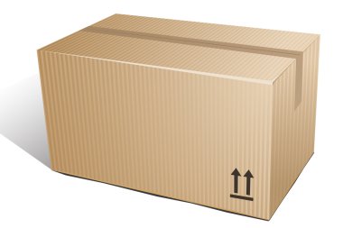 Carton box. Vector clipart