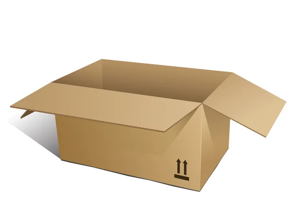 stock vector Open Cardboard Box