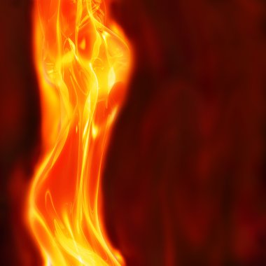 Abstract female flames clipart