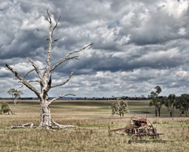 Storm coming on farm clipart