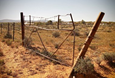 Old desert fence clipart