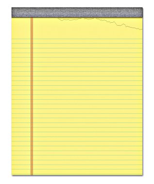 Yellow notepad clipart