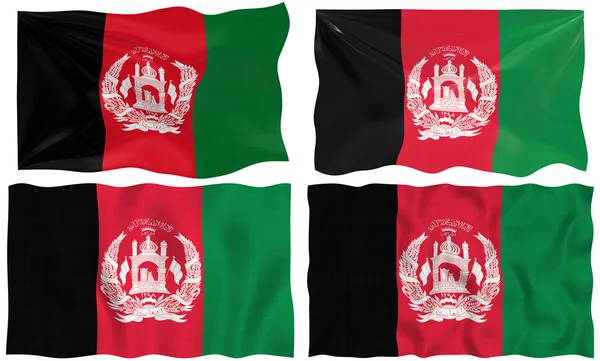 Four flags of afghanistan — Stock Photo, Image