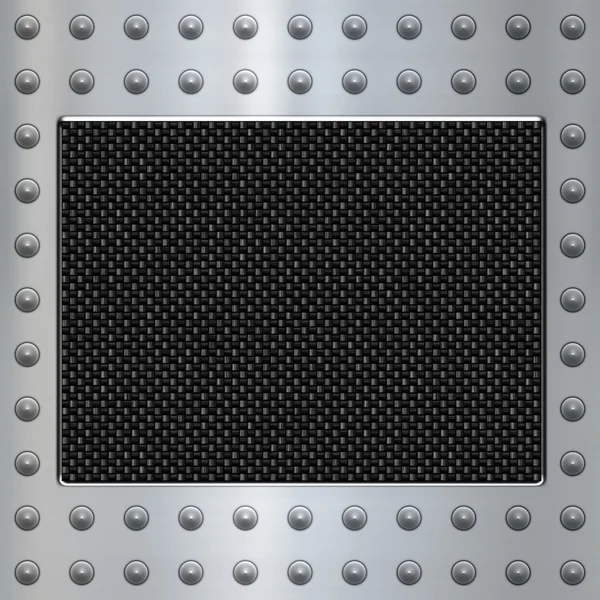 Carbon fibre and steel background — Stock Photo, Image