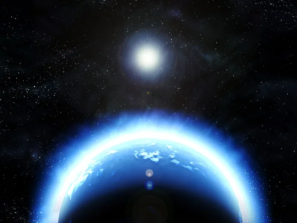 Земля планета в космосе — стоковое фото