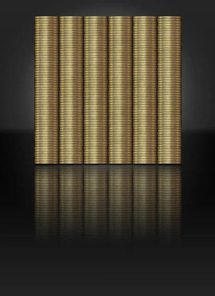 Rows of coins money — Stock Photo, Image