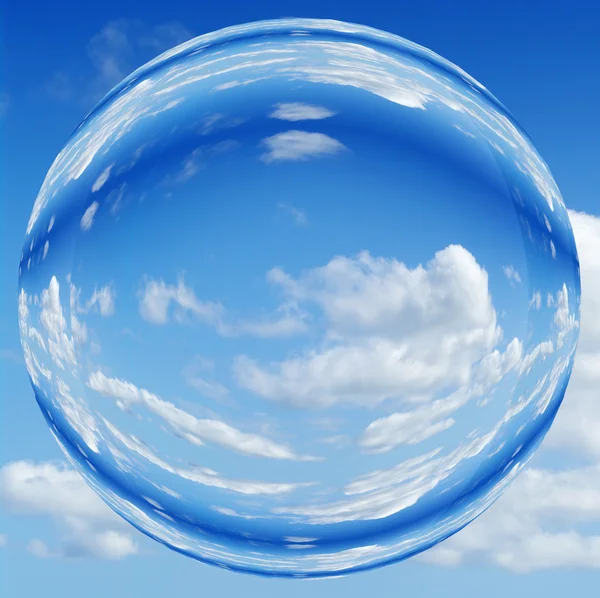 Blue sky orb ball bubble — Stock Photo, Image