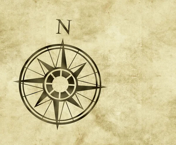 North compass map arrow — Stock Photo, Image