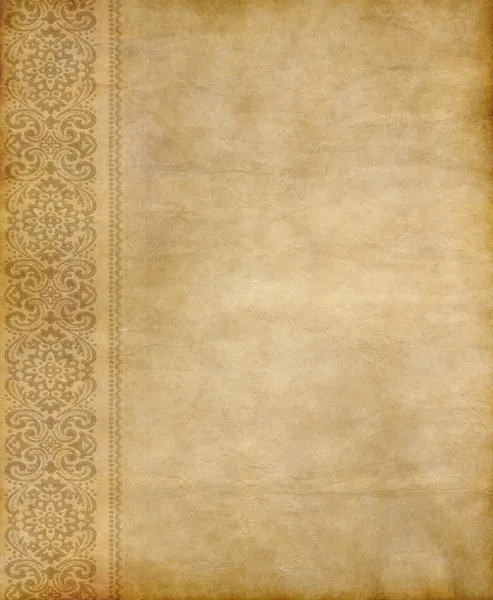 Старый цветочный пергамент — стоковое фото