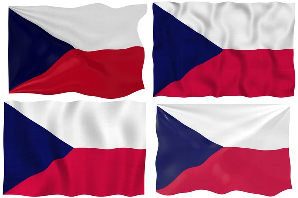 Großes Bild der Fahne der Tschechischen Republik — Stockfoto