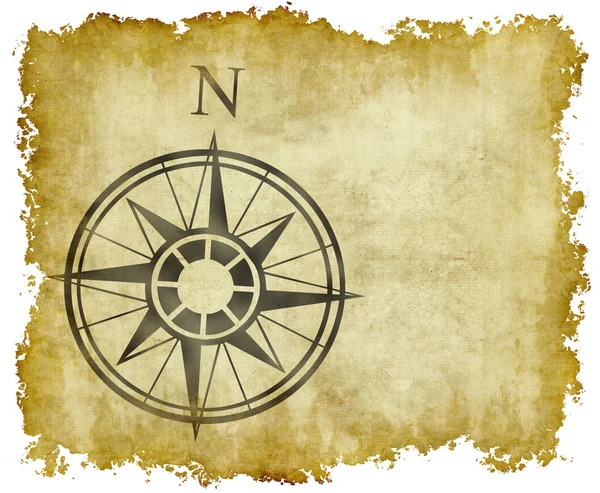 Północ strzałka kompas mapa — Zdjęcie stockowe
