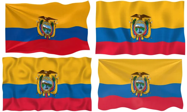 Ekvádorská vlajka — Stock fotografie