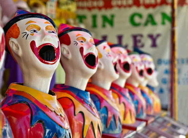 Row of clowns — Stock Photo, Image