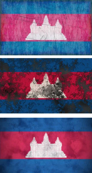 Kambodžská vlajka — Stock fotografie