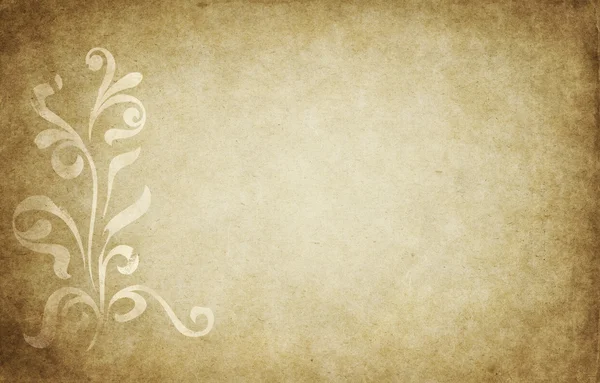 Пергамент с цветочным оформлением — стоковое фото