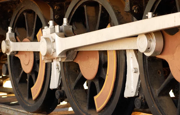 Ånga tåg hjul — Stockfoto