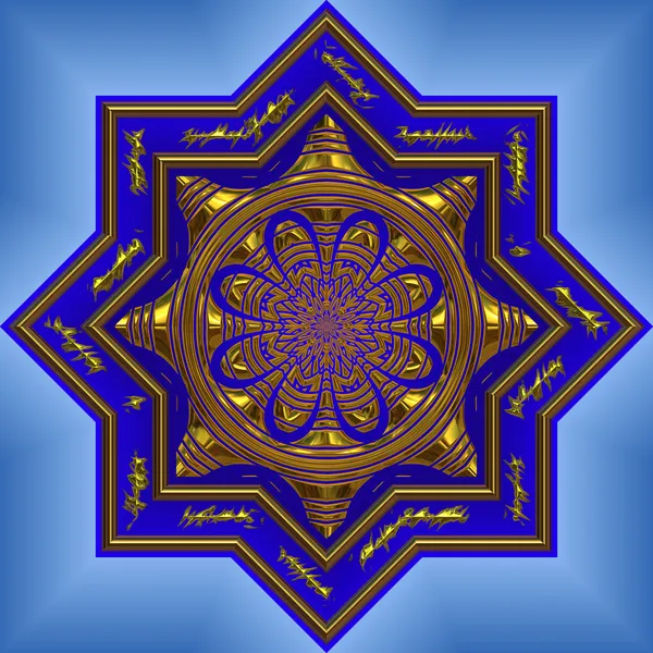 Mandala azul — Fotografia de Stock