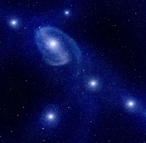 Nebulosa e galáxia no espaço — Fotografia de Stock