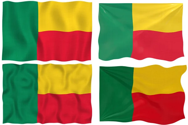 Beninská vlajka — Stock fotografie