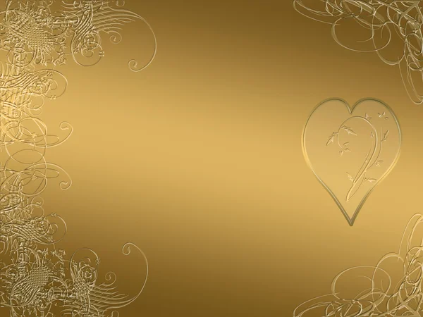 Arabesque design with love heart — Stock Photo, Image