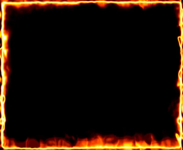 Fire burning frame — Stock Photo, Image