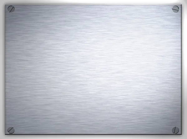 Placa metálica de acero cepillado — Foto de Stock