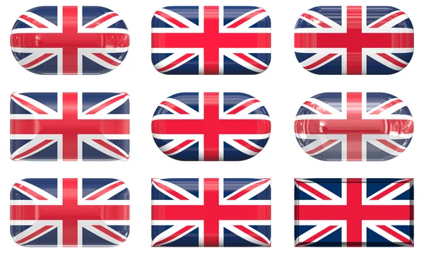 Nove botões de vidro da Bandeira da Un — Fotografia de Stock