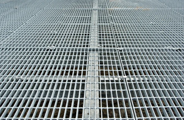 Metal grid walkway Stock Image
