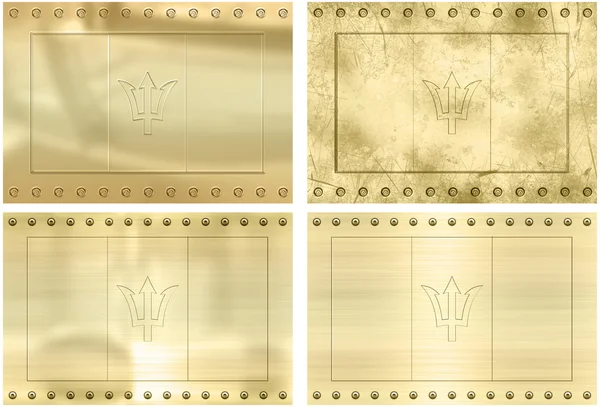 바르 바 도스의 4 개의 금 깃발 — 스톡 사진