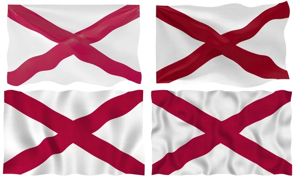 Four flags of alabama — Stock Photo, Image