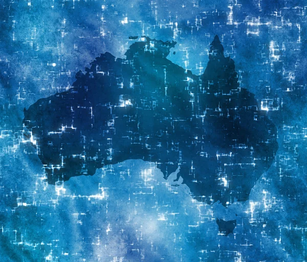 High-tech Ausztrália Térkép — Stock Fotó