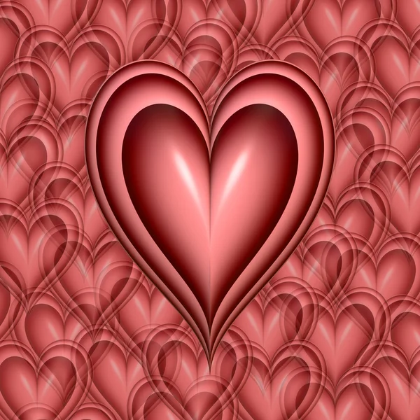 Ροζ καρδιά — Φωτογραφία Αρχείου