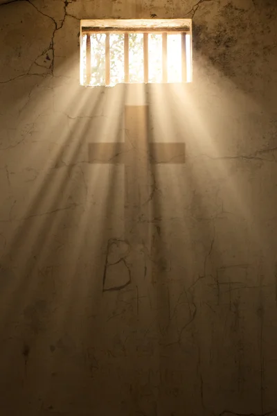 Esperança ou liberdade através da cruz de cristo — Fotografia de Stock