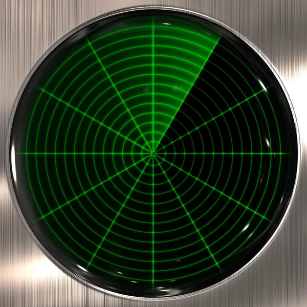 Obrazovka radaru nebo sonar — Stock fotografie