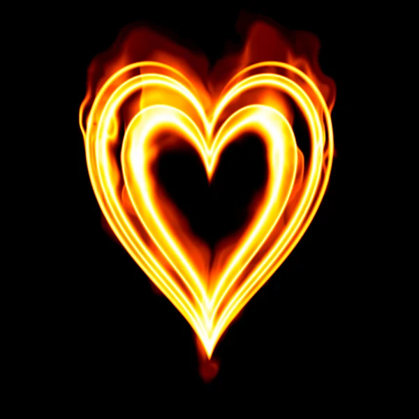 Heart on fire — Stock Photo, Image