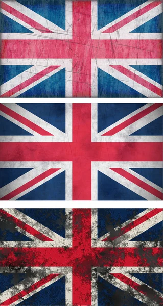 Grunge flaggor av Storbritannien — Stockfoto