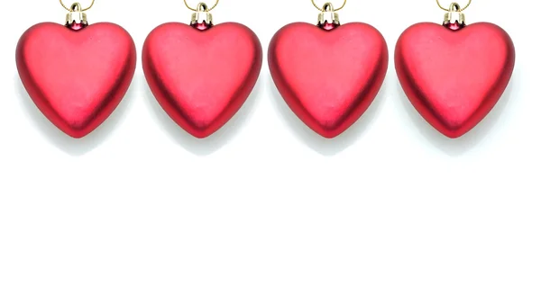 Row of hearts — Stock Photo, Image