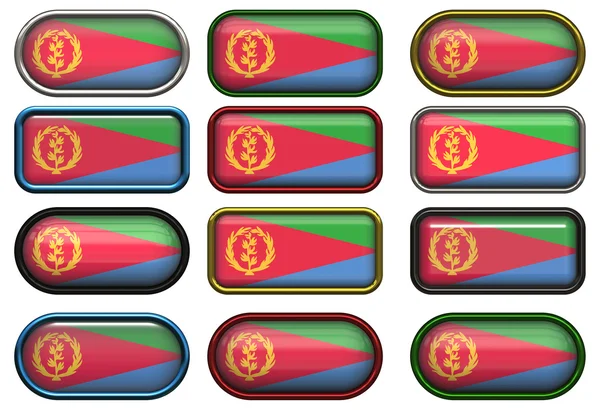 Entrea bayrağı on iki düğmeleri — Stok fotoğraf